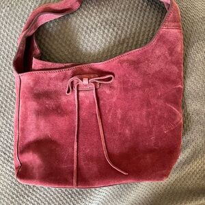 Lucky Brand Pink Suede Shoulder Bag